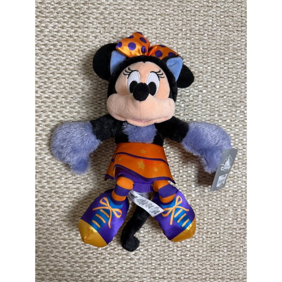 Disney Other - NWT Disney Parks Minnie Mouse Halloween Cat Costume Plush Toy Orange Purple